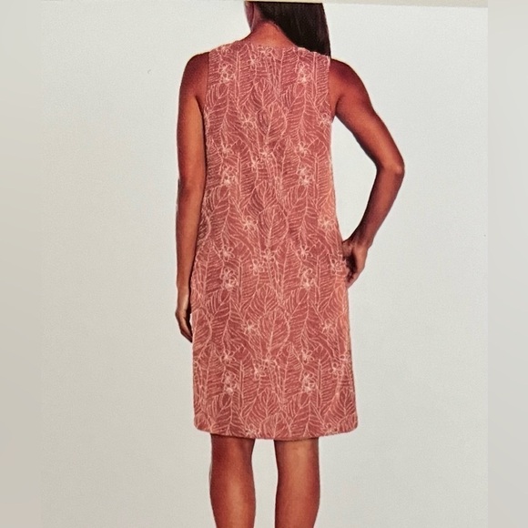 Orvis Womens Floral Sleeveless Linen blend Dress Small Coastal Grandma Lagenlook - Picture 2 of 12